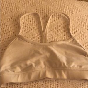 White Lululemon sports bra